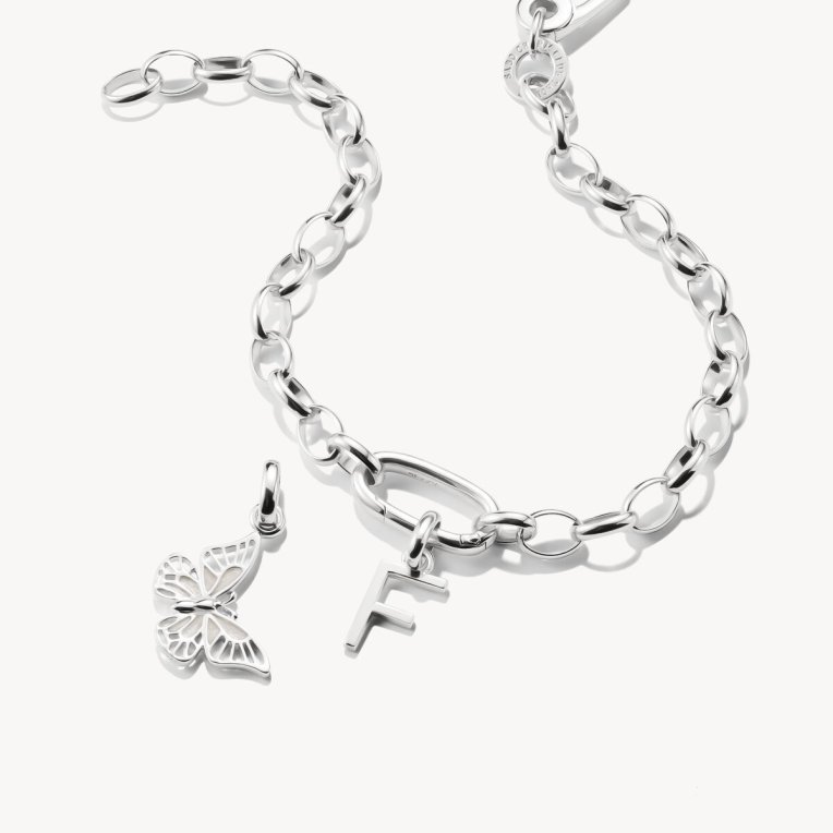 Thomas Sabo Charm hängsmycke bokstav F connect silver