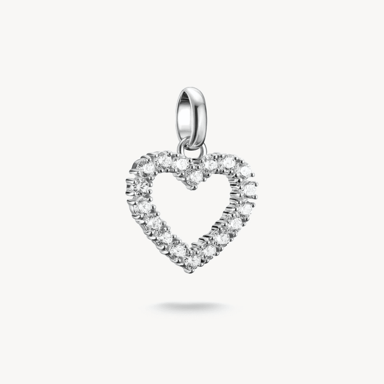 Thomas Sabo Charm hängsmycke hjärta med vita stenar connect silver