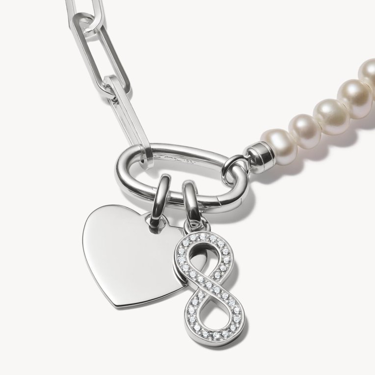 Thomas Sabo CHARM-Hängsmycke oändlighetssymbol med stenat connect silver