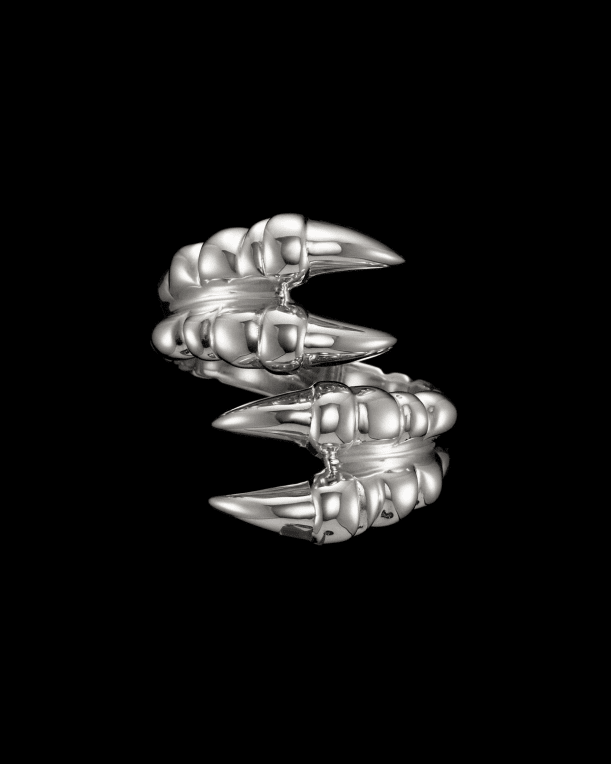 Maria Nilsdotter Claw Ring Double Silver 
