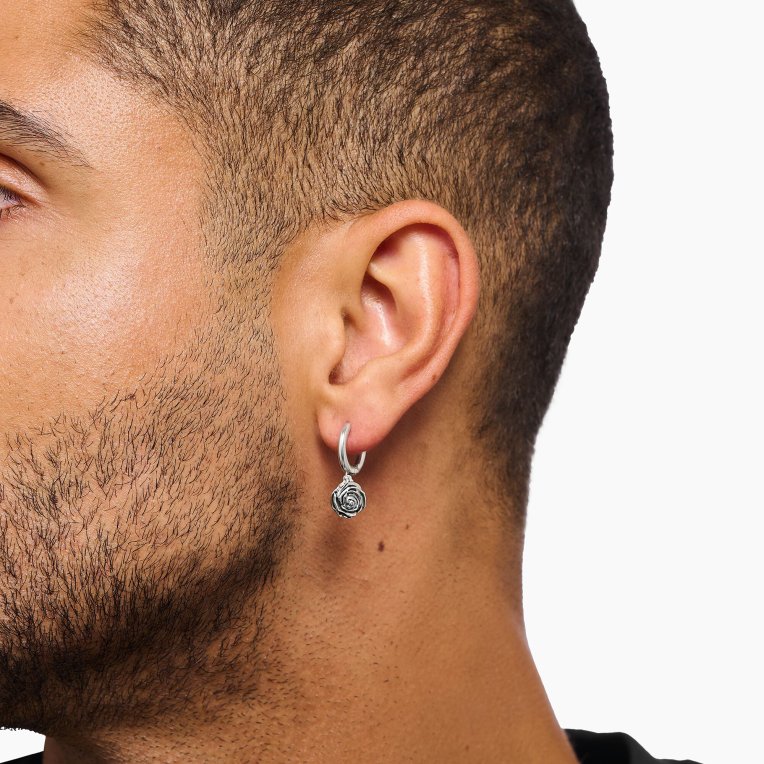 Thomas Sabo Creolörhängen Midnight Rose Silver