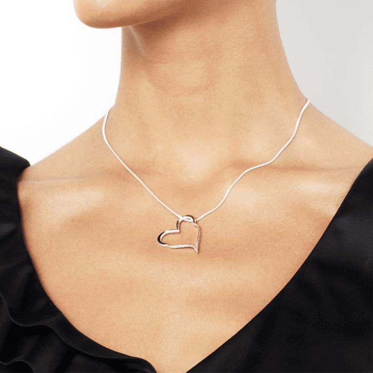 Efva Attling Crazy Heart halsband silver 45cm