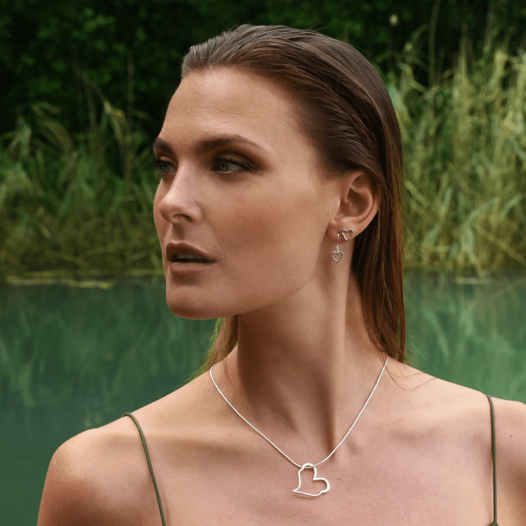 Efva Attling Crazy Heart örhänge silver