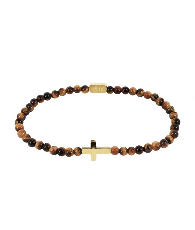 Arock Cross armband brun/guld