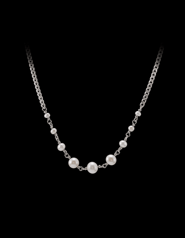 Maria Nilsdotter Dawn halsband silver med sötvatten pärla 