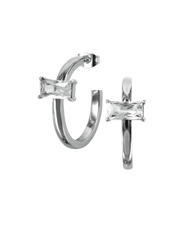 Astrid & Agenes Melinda örhänge med cubik zirkon stål