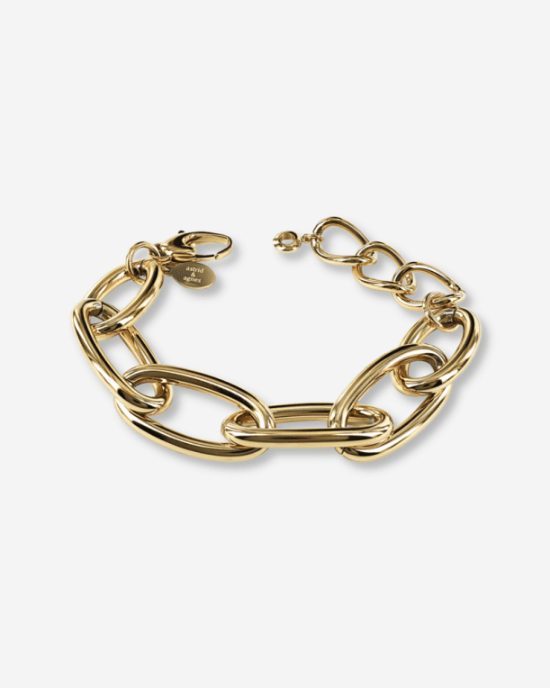 Astrid&Agnes Evelyn armband guldpläterat stål