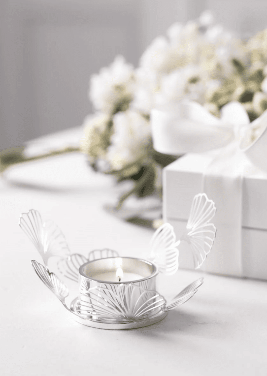 Skultuna BK FLWR ljusstake silverpläterad mässing