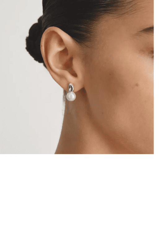 Thomas Sabo Stiftörhängen pärla återvunnet sterling silver