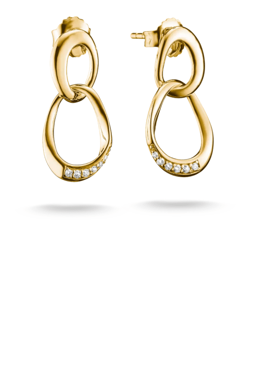 Thomas Sabo Together örhänge med vit zirkonia Premiumlegering, 18k guldpläterad