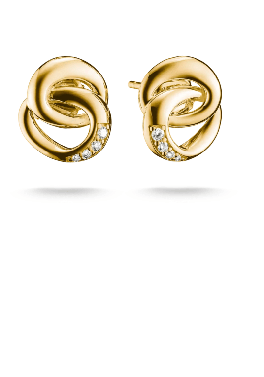 Thomas Sabo Together örhänge med vit zirkonia Premiumlegering, 18k guldplä