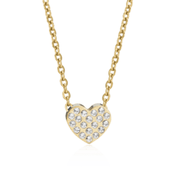 Blomdahl Brilliance Heart Crystal Halsband Guld