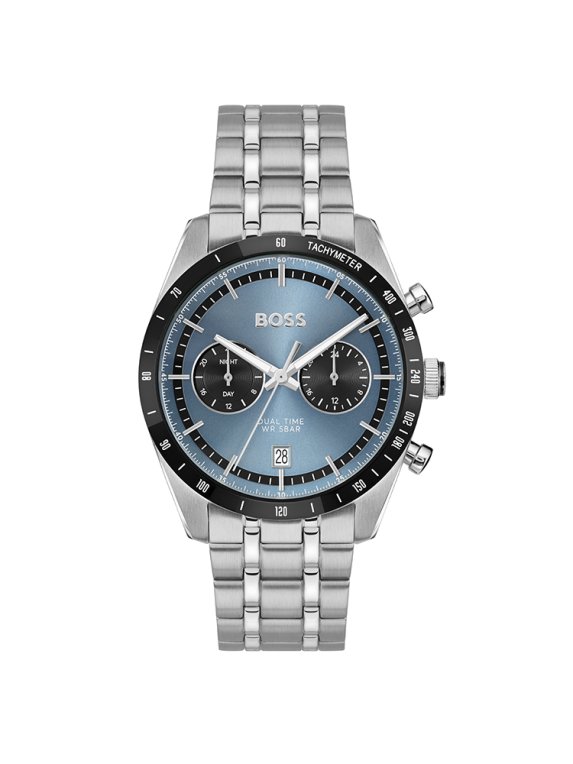 Boss Tourmaster herrklocka stål/ljusblå