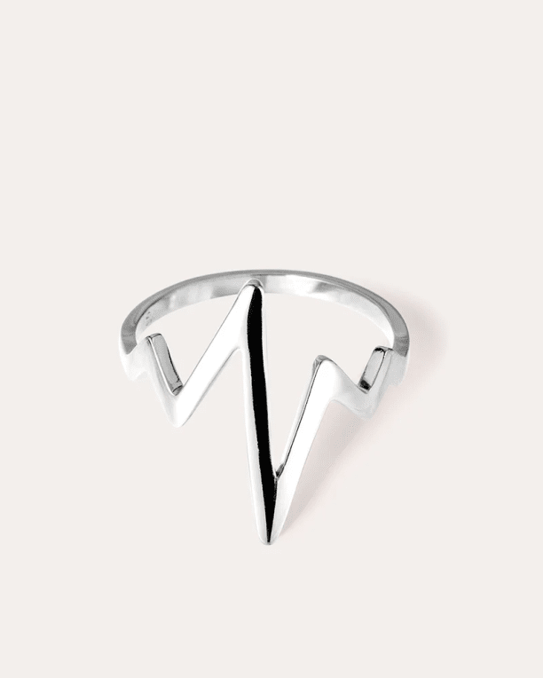 By Sofia Wistam Heartbeat ring silver 