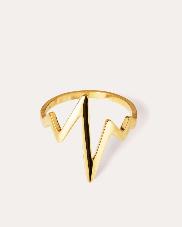 By Sofia Wistam Heartbeat ring guldpläterad mässing 