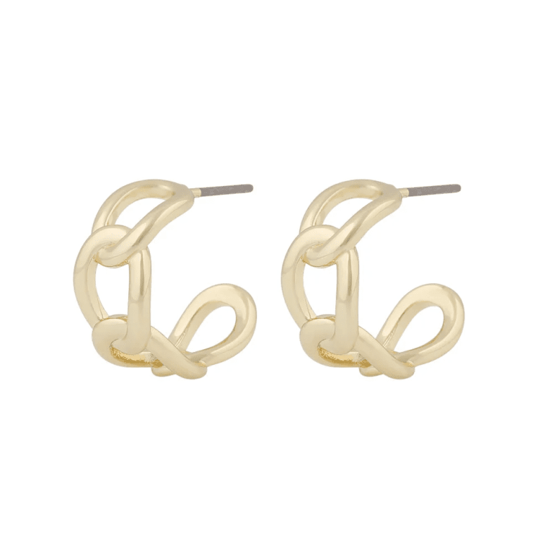 Snö of Sweden Honey oval örhänge guldpläterad mässing.