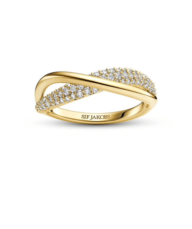 Sif Jakobs Infinito Due Ring Förgyllt silver stl.56