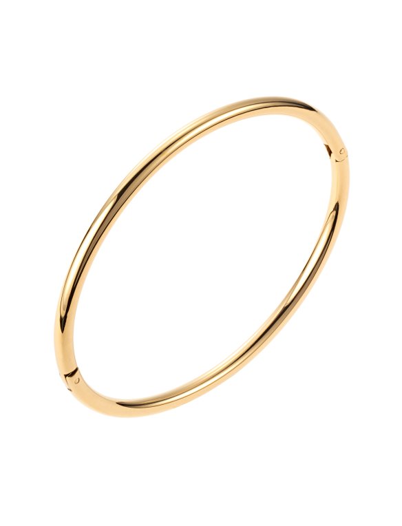 By Jolima Tube bangle guldpläterat stål