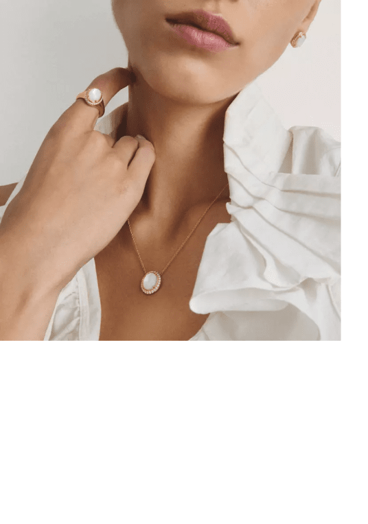 Thomas Sabo Halsband pärlemor med vit zirkonia Premiumlegering, 18k guldpläterad
