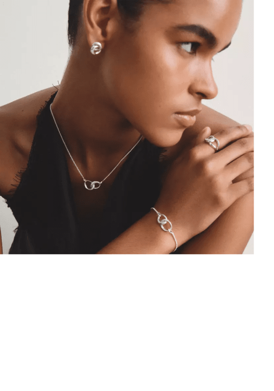 Thomas Sabo Together halsband med vit zirkonia återvunnet sterling silver