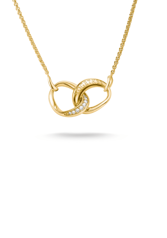 Thomas Sabo Together halsband med vit zirkonia Premiumlegering, 18k guldpläterad