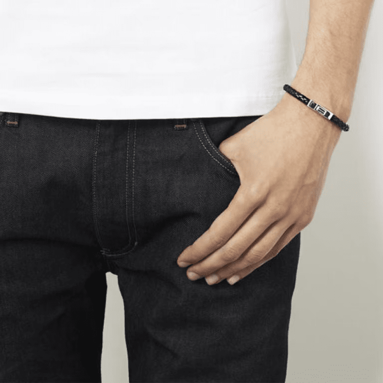 Efva Attling Läderarmband med silver lås