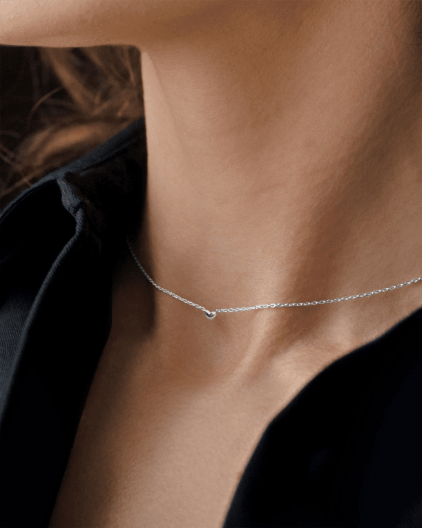 Drakenberg Sjölin Loving Heart Halsband Silver 