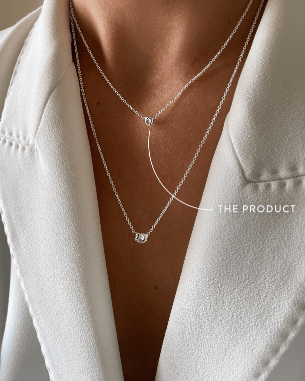 Drakenberg/Sjölin Le Knot small flat drop halsband silver