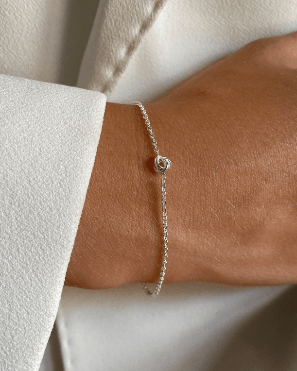 Drakenberg/Sjölin Le Knot flat drop armband silver