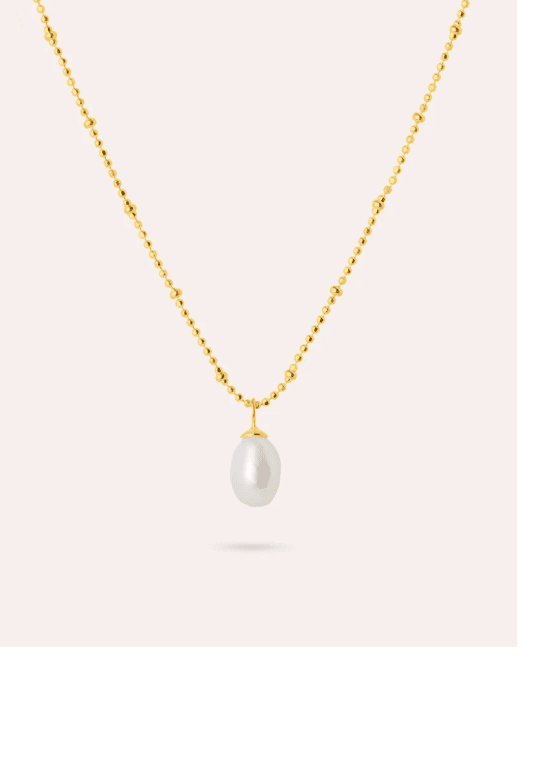 By Sofia Wistam halsband Ocean Muse Big Pearl förgylld mässing
