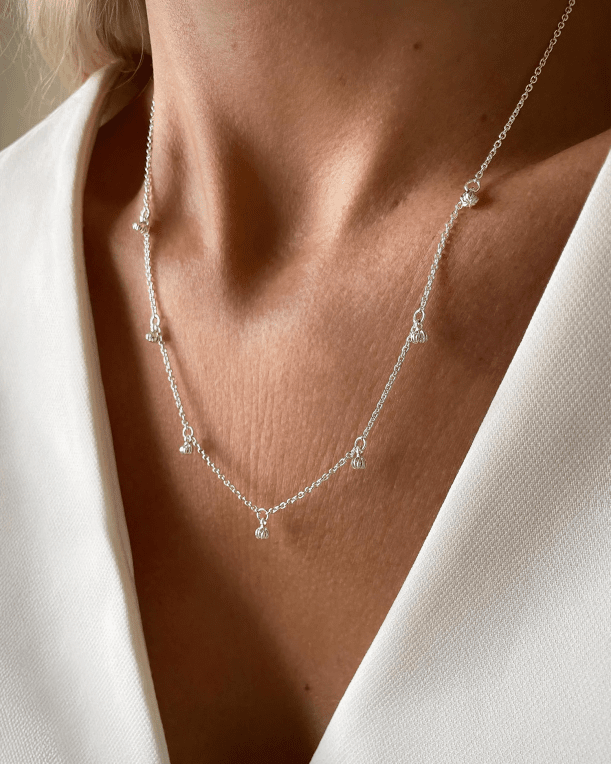 Drakenberg/Sjölin New Bud drop full halsband silver