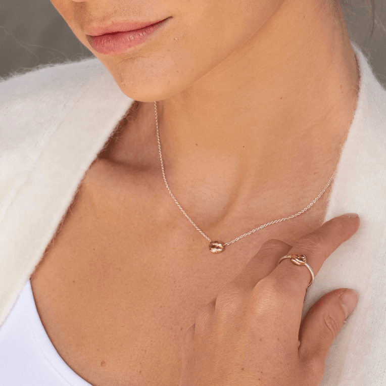 Efva Attling Nugget halsband silver/guldplätterat 