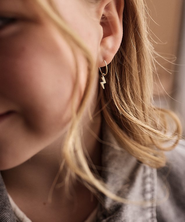 Blomdahl Pendant flash örhänge gold titan 11mm/14mm