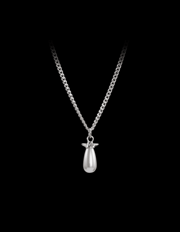 Maria Nilsdotter Pearl Tear halsband silver med pärla
