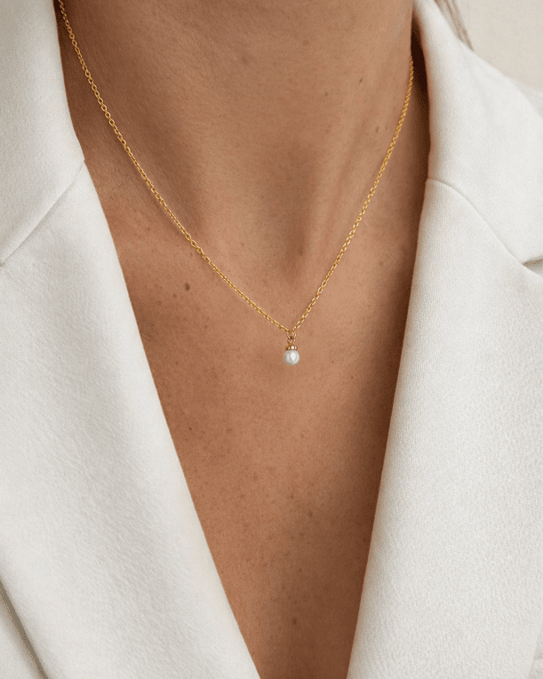 Drakenberg/Sjölin Petite Pearl single halsband guld 18 k sötvattenpärla