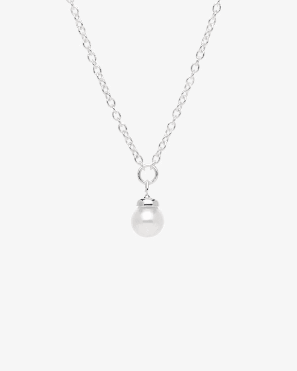 Drakenberg Sjölin Petite pearl single halsband silver