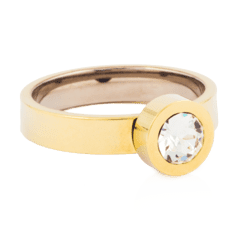 Blomdahl Grand Bezel Crystal Ring Guld