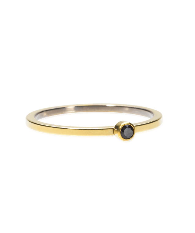 Blomdahl Bezel Tiny ring med Black golden titanium
