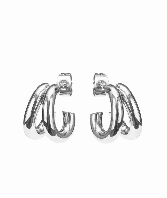 Astrid & Agnes Ruby dubbel örhänge stål