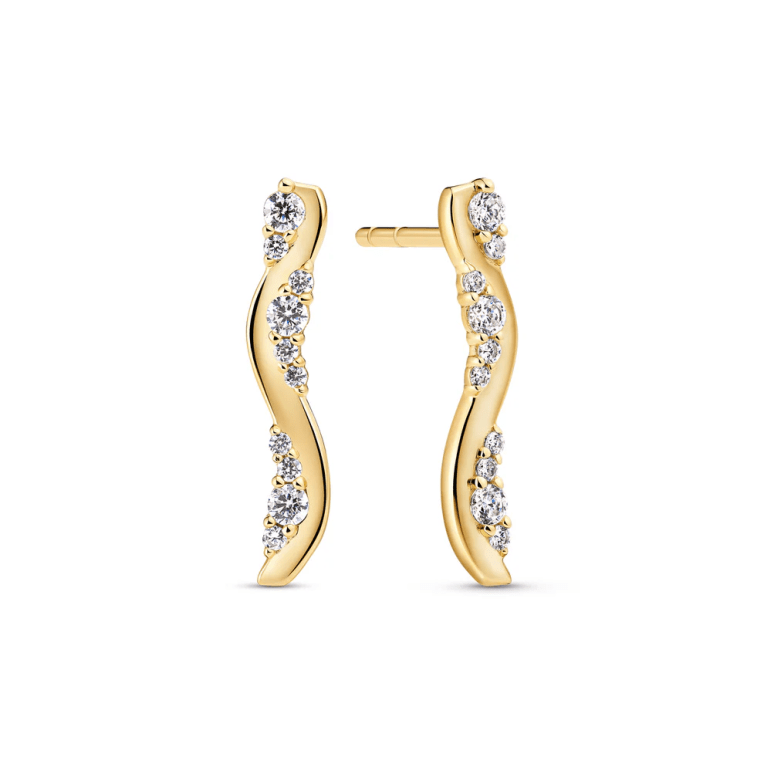 Sif Jakobs Ellera Waves Altro Lungo örhängen guldpläterat silver