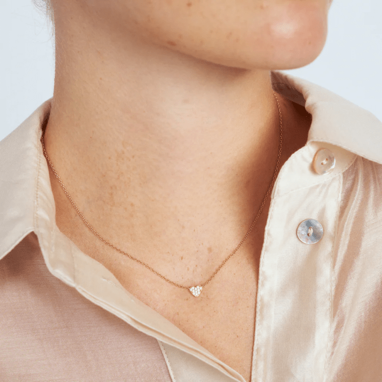 Sif Jakobs Cuore halsband med kubic zirkon guldpläterat silver