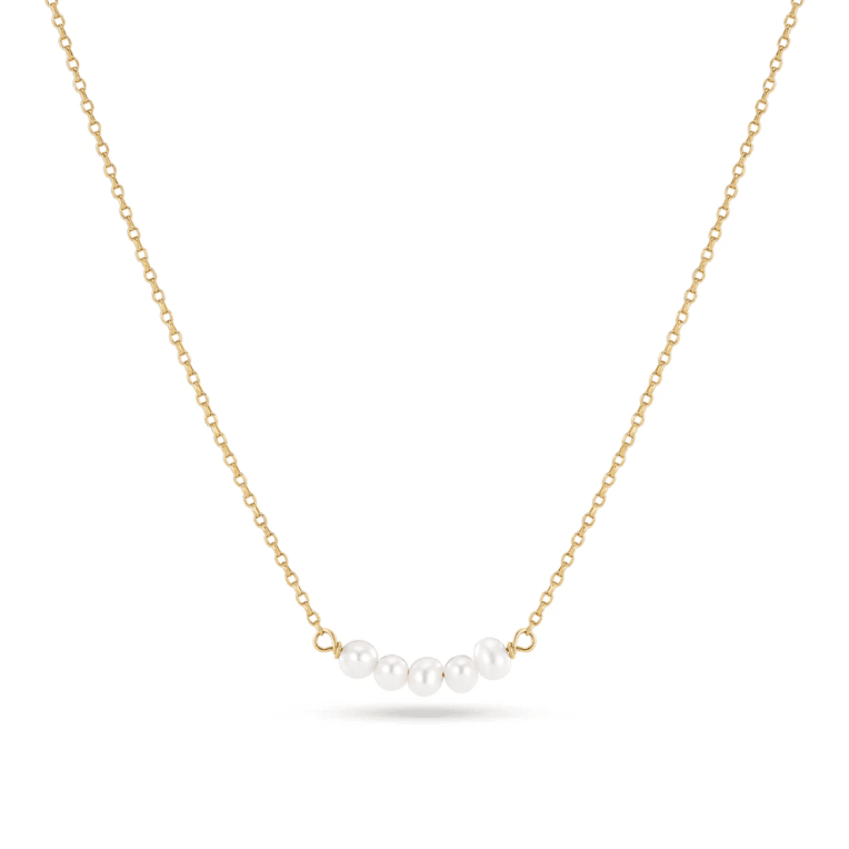 Sif Jakobs Essenza Perla cinque halsband guldpläterat silver