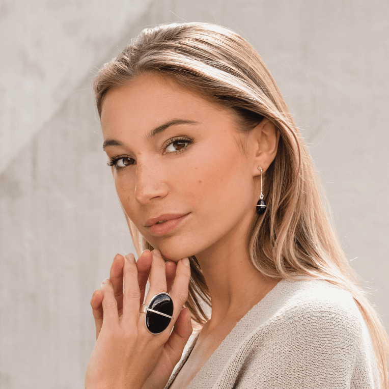 Efva Attling Slick & Black örhänge silver