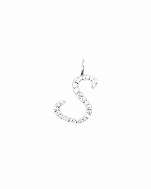 ANI Italic Letters charm S silver