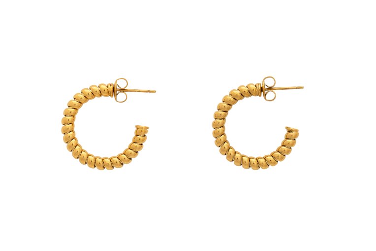 Sitrindou Theia Golden Rope örhänge guldpläterat stål