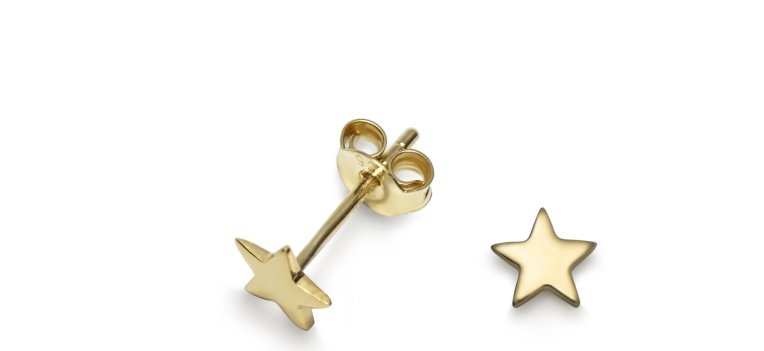 Svedbom Örhänge stjärna guldpläterat silver