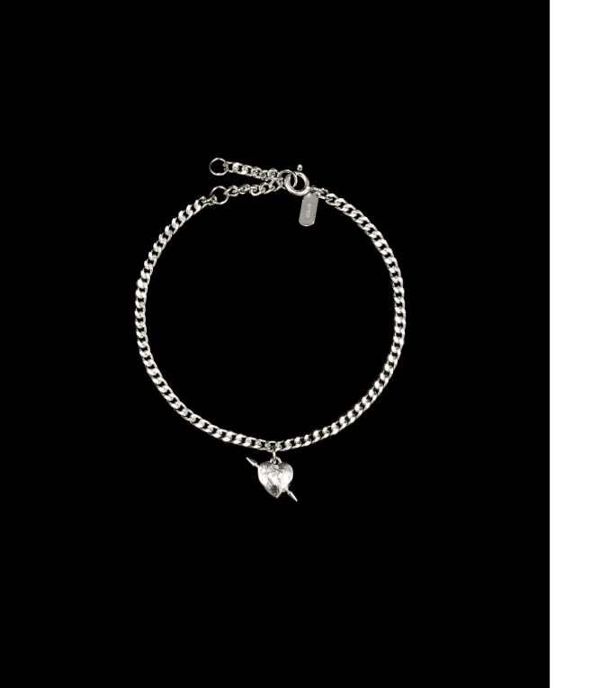 Maria Nilsdotter Tuvstarr heart armband silver