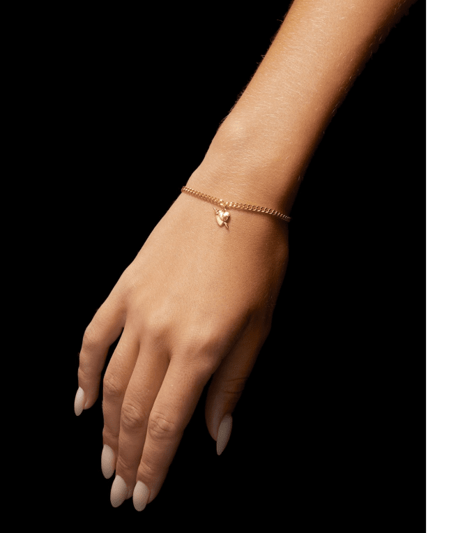 Maria Nilsdotter Tuvstarr heart armband guldpläterat silver 