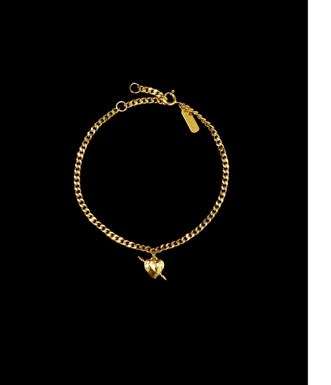 Maria Nilsdotter Tuvstarr heart armband guldpläterat silver 