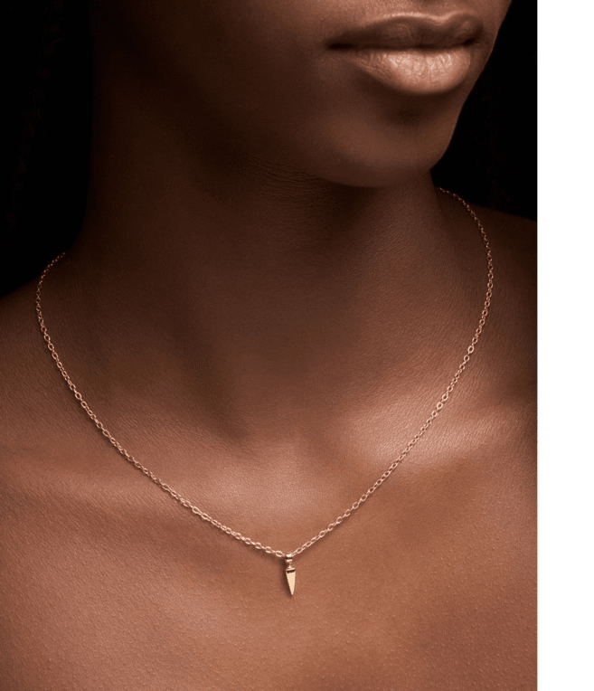 Maria Nilsdotter Tiny Poison Arrow halsband guldpläterat silver